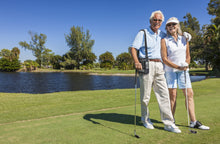 Load image into Gallery viewer, A couple playing golf