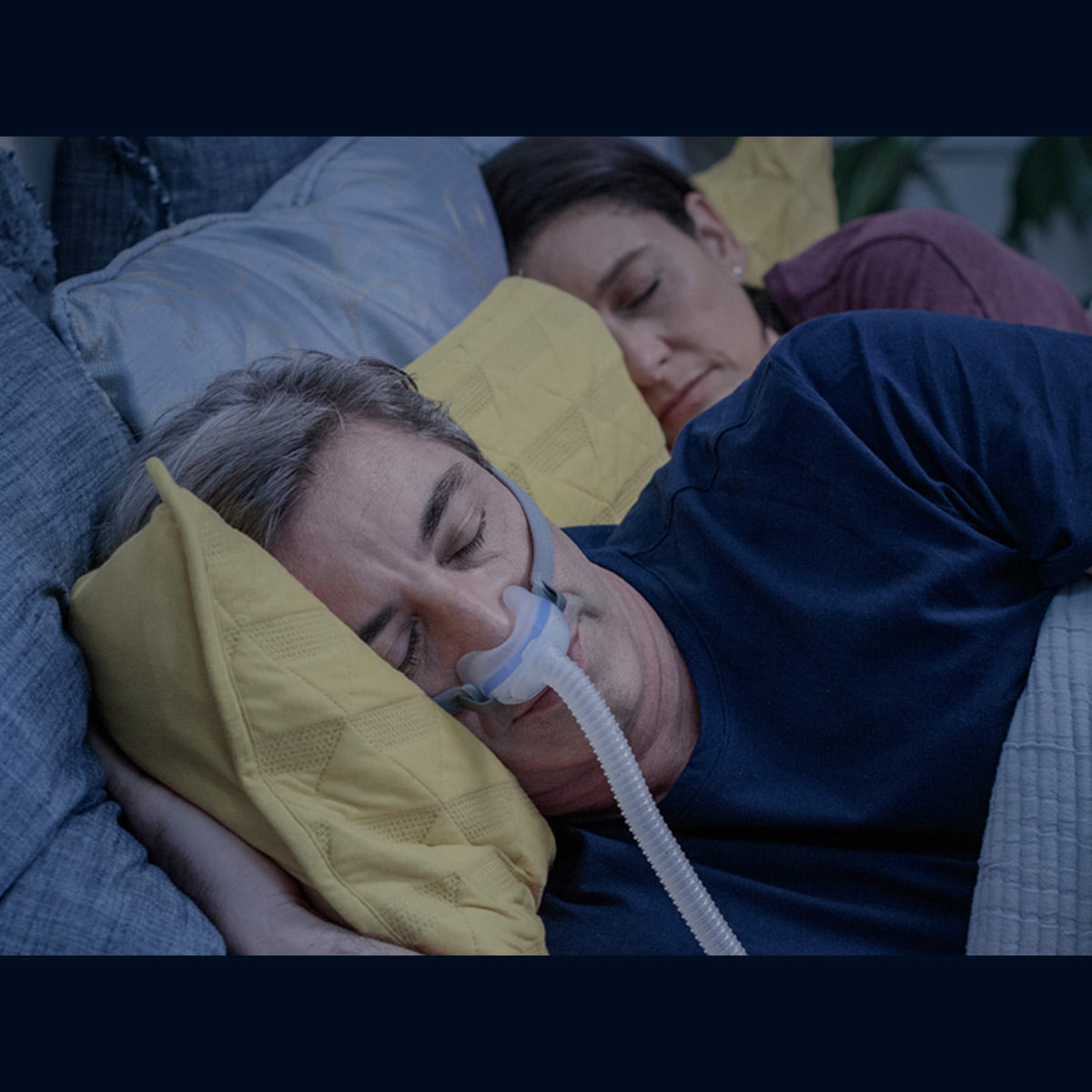 a man having a good rest using an airfit n30 nasal mask